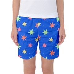 Background Star Darling Galaxy Women s Basketball Shorts by Maspions