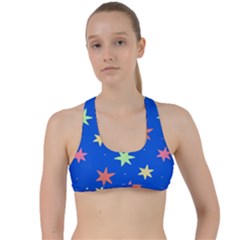 Background Star Darling Galaxy Criss Cross Racerback Sports Bra by Maspions