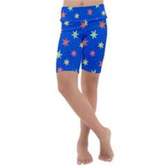 Background Star Darling Galaxy Kids  Lightweight Velour Cropped Yoga Leggings by Maspions