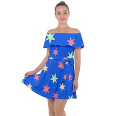 Background Star Darling Galaxy Off Shoulder Velour Dress by Maspions