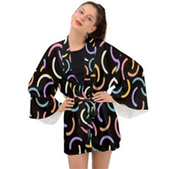 Abstract Pattern Wallpaper Long Sleeve Kimono