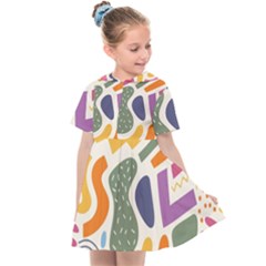 Abstract Pattern Background Kids  Sailor Dress