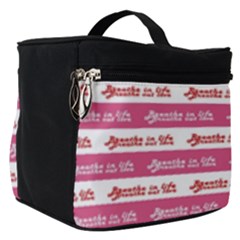 Breathe In Life, Breathe Out Love Text Motif Pattern Make Up Travel Bag (small) by dflcprintsclothing