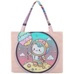 Boy Astronaut Cotton Candy Childhood Fantasy Tale Literature Planet Universe Kawaii Nature Cute Clou Mini Tote Bag