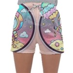 Boy Astronaut Cotton Candy Childhood Fantasy Tale Literature Planet Universe Kawaii Nature Cute Clou Sleepwear Shorts