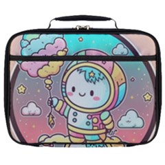 Boy Astronaut Cotton Candy Childhood Fantasy Tale Literature Planet Universe Kawaii Nature Cute Clou Full Print Lunch Bag by Maspions