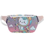 Boy Astronaut Cotton Candy Childhood Fantasy Tale Literature Planet Universe Kawaii Nature Cute Clou Waist Bag 