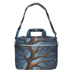 Tree Branches Mystical Moon Expressionist Oil Painting Acrylic Painting Abstract Nature Moonlight Ni Macbook Pro 16  Shoulder Laptop Bag