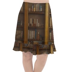 Books Book Shelf Shelves Knowledge Book Cover Gothic Old Ornate Library Fishtail Chiffon Skirt