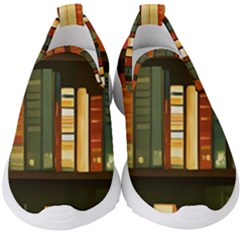 Books Bookshelves Library Fantasy Apothecary Book Nook Literature Study Kids  Slip On Sneakers