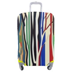 Abstract Trees Colorful Artwork Woods Forest Nature Artistic Luggage Cover (medium)