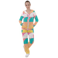 Abstract Geometric Bauhaus Polka Dots Retro Memphis Art Women s Tracksuit