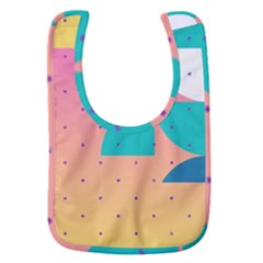 Abstract Geometric Bauhaus Polka Dots Retro Memphis Art Baby Bib