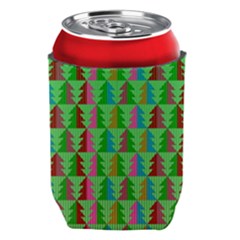 Trees Pattern Retro Pink Red Yellow Holidays Advent Christmas Can Holder by Maspions