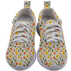 Background Pattern Flowers Leaves Autumn Fall Colorful Leaves Foliage Kids Athletic Shoes