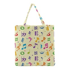 Seamless Pattern Musical Note Doodle Symbol Grocery Tote Bag by Apen