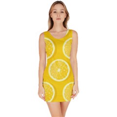 Lemon Fruits Slice Seamless Pattern Bodycon Dress by Apen