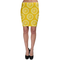 Lemon Fruits Slice Seamless Pattern Bodycon Skirt by Apen