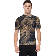 Fantasy Dragon Pentagram Men s Short Sleeve Rash Guard by Maspions