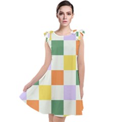 Board Pictures Chess Background Tie Up Tunic Dress