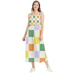 Board Pictures Chess Background Boho Sleeveless Summer Dress