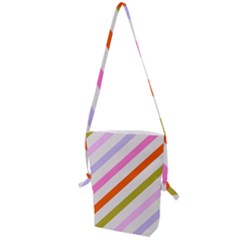 Lines Geometric Background Folding Shoulder Bag by Maspions