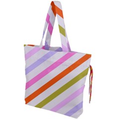 Lines Geometric Background Drawstring Tote Bag by Maspions