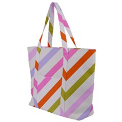 Lines Geometric Background Zip Up Canvas Bag