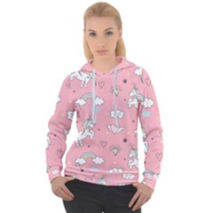 Cute Unicorn Seamless Pattern Women s Overhead Hoodie by Apen