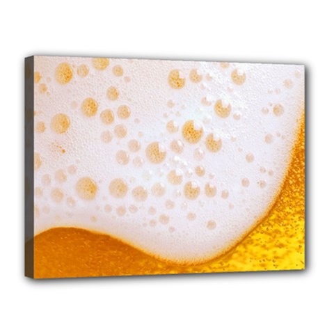 Beer Foam Texture Macro Liquid Bubble Canvas 16  X 12  (stretched) by Cemarart