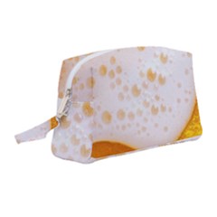 Beer Foam Texture Macro Liquid Bubble Wristlet Pouch Bag (medium) by Cemarart