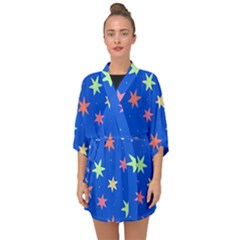 Background Star Darling Galaxy Half Sleeve Chiffon Kimono by Maspions