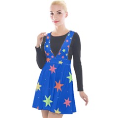 Background Star Darling Galaxy Plunge Pinafore Velour Dress by Maspions