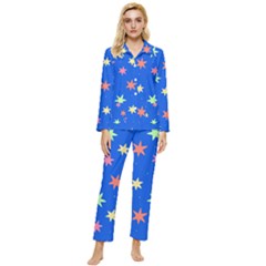 Background Star Darling Galaxy Womens  Long Sleeve Velvet Pocket Pajamas Set by Maspions