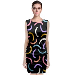 Abstract Pattern Wallpaper Classic Sleeveless Midi Dress