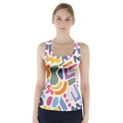 Abstract Pattern Background Racer Back Sports Top