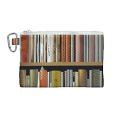 Book Nook Books Bookshelves Comfortable Cozy Literature Library Study Reading Reader Reading Nook Ro Canvas Cosmetic Bag (medium)