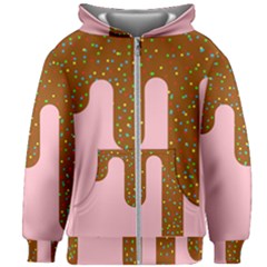 Ice Cream Dessert Food Cake Chocolate Sprinkles Sweet Colorful Drip Sauce Cute Kids  Zipper Hoodie Without Drawstring by Maspions