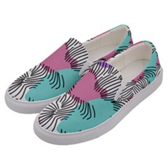 Lines Line Art Pastel Abstract Multicoloured Surfaces Art Men s Canvas Slip Ons