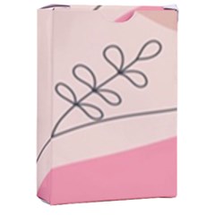Pink Pattern Line Art Texture Minimalist Design Playing Cards Single Design (rectangle) With Custom Box