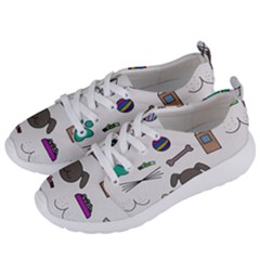 Cat Dog Pet Doodle Cartoon Sketch Cute Kitten Kitty Animal Drawing Pattern Women s Lightweight Sports Shoes