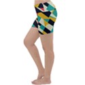 Geometric Pattern Retro Colorful Abstract Lightweight Velour Yoga Shorts View2