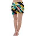 Geometric Pattern Retro Colorful Abstract Lightweight Velour Yoga Shorts View4