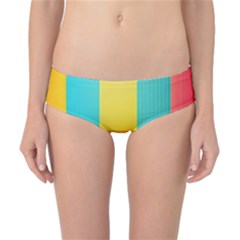 Colorful Rainbow Pattern Digital Art Abstract Minimalist Minimalism Classic Bikini Bottoms