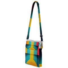 Colorful Rainbow Pattern Digital Art Abstract Minimalist Minimalism Multi Function Travel Bag