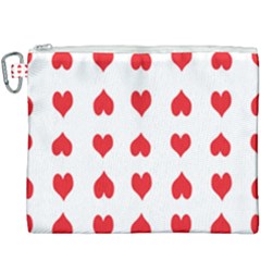 Heart Red Love Valentines Day Canvas Cosmetic Bag (xxxl) by Bajindul