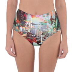 Digital Computer Technology Office Information Modern Media Web Connection Art Creatively Colorful C Reversible High-waist Bikini Bottoms by Maspions