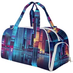 Digital Art Artwork Illustration Vector Buiding City Burner Gym Duffel Bag