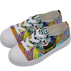 Kitten Cat Pet Animal Adorable Fluffy Cute Kitty Kids  Low Top Canvas Sneakers