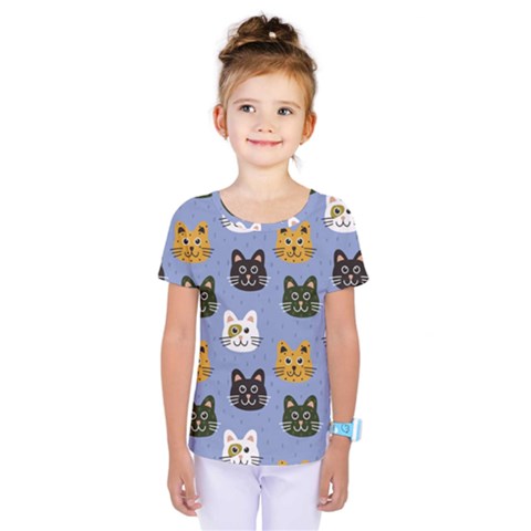 Cat Cat Background Animals Little Cat Pets Kittens Kids  One Piece T-shirt by Maspions